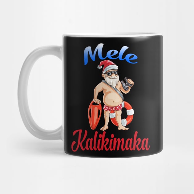 Mele Kalikimaka Christmas Santa Shaka Hawaii by intelus